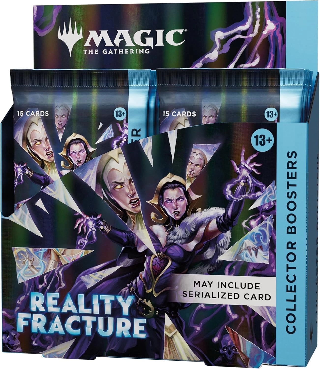 Magic: The Gathering Reality Fracture Collector Booster Box – 12 packs, traditional foils, extended-art cards, borderless basic lands, Pre-Order at FineToys.ca